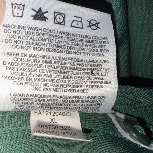 New York Jets Polo Shirt Men’s Green White Men’s Size-XL - Picture 13 of 14